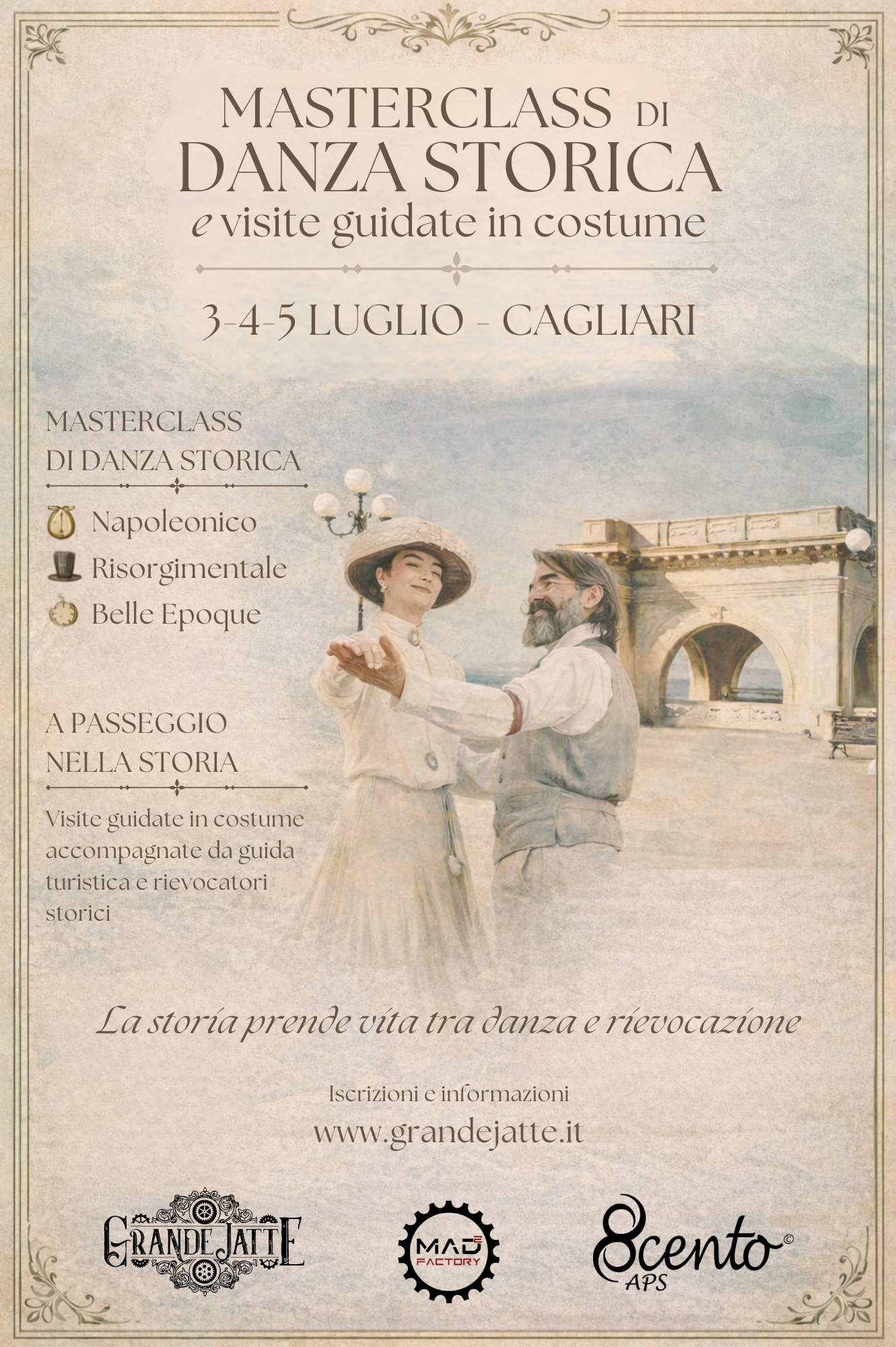 Masterclass di Danza Storica e visite guidate in costume